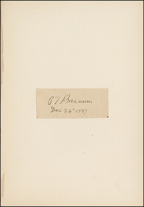 Lot 810 P. T. Barnum
