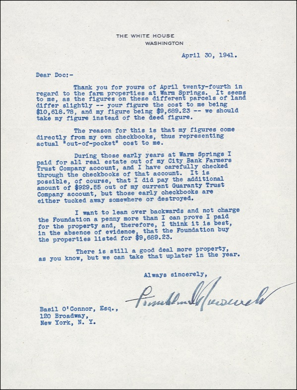 Lot 130 Franklin D. Roosevelt