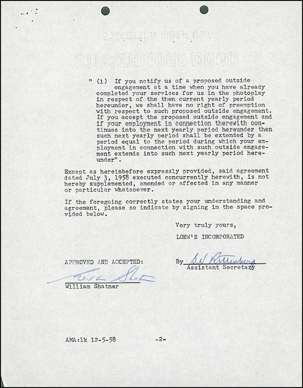 Lot 1107 William Shatner