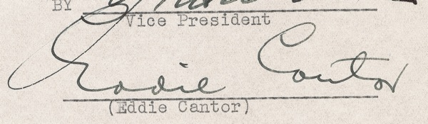 Lot 845 Eddie Cantor