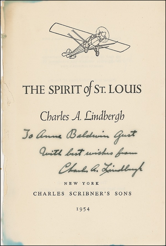 Lot 401 Charles and Anne Morrow Lindbergh