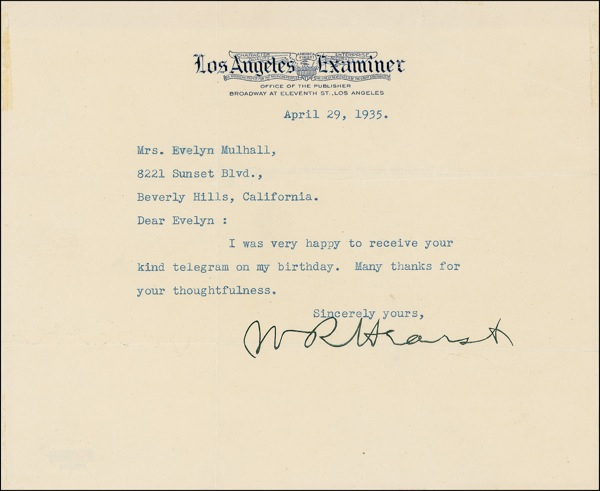 Lot 230 William Randolph Hearst