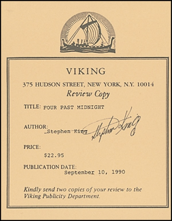 Lot 472 Stephen King