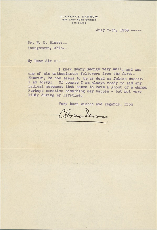 Lot 200 Clarence Darrow