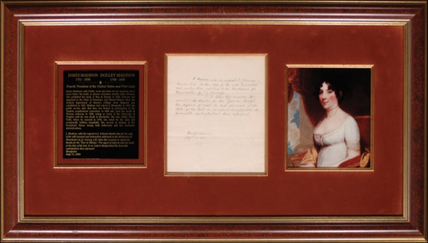 Lot 108 James and Dolley Madison