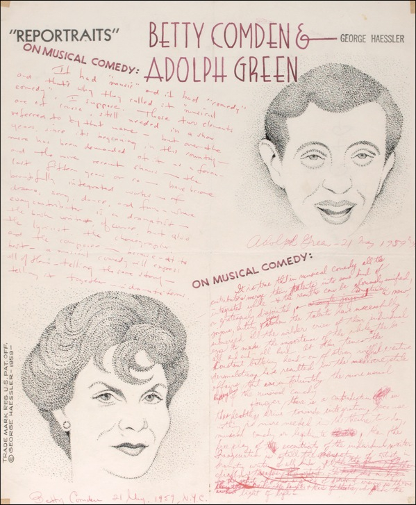 Lot 624 Betty Comden and Adolph Green