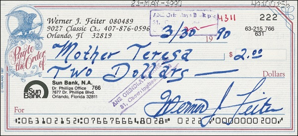 Lot 282 Mother Teresa