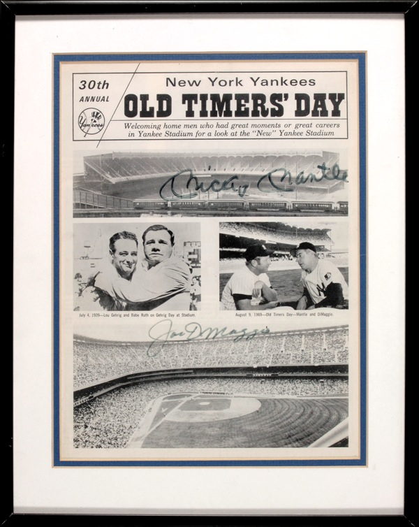 Lot 1288 Joe DiMaggio and Mickey Mantle