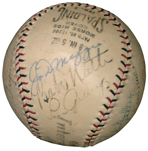 Lot 1510 Babe Ruth, Lou Gehrig, and Joe DiMaggio