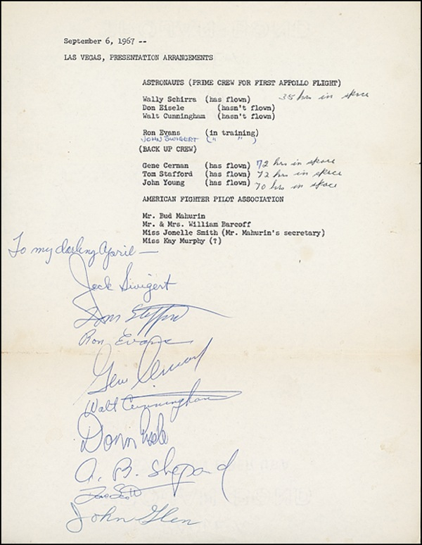 Lot 379 Apollo Astronauts