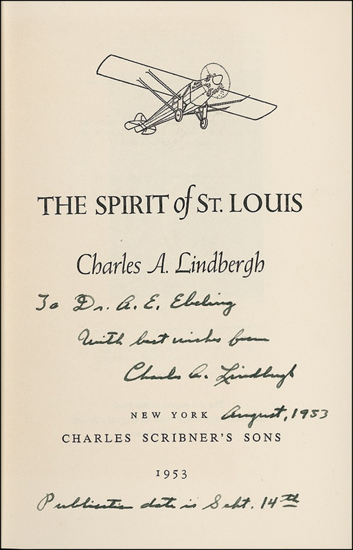 Lot 399 Charles Lindbergh