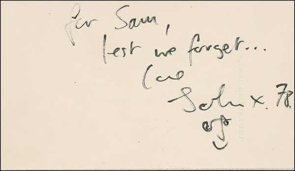 Lot 592 Beatles: Lennon, John