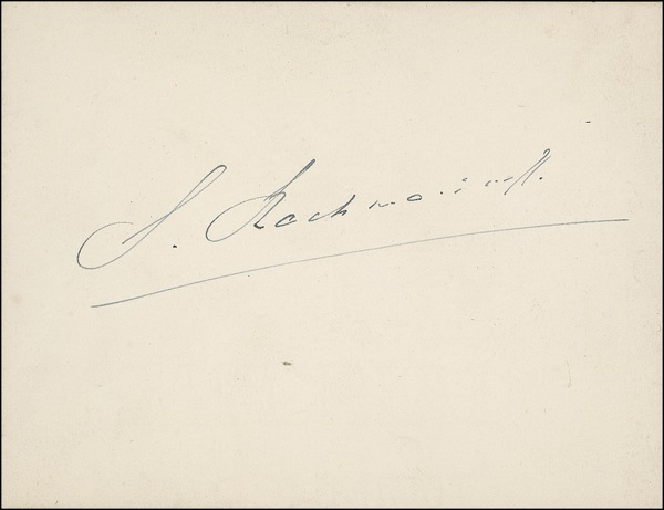 Lot 719 Sergei Rachmaninoff