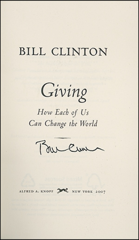 Lot 34 Bill Clinton