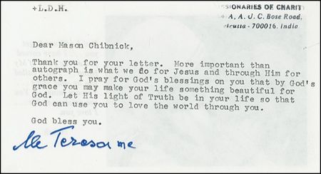 Lot #258 Mother Teresa - Image 1