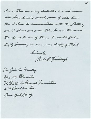 Lot #396 Charles Lindbergh - Image 1