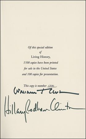 Lot #35 Bill and Hillary Clinton - Image 1