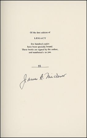 Lot #486 James A. Michener - Image 1