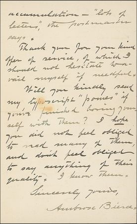 Lot #423 Ambrose Bierce - Image 3