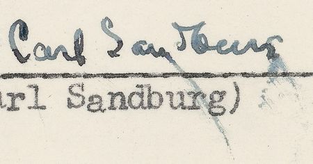 Lot #506 Carl Sandburg - Image 1