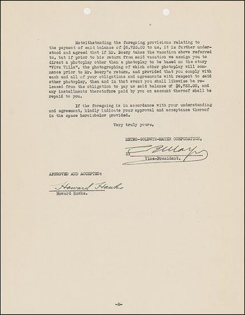 Lot #947 Howard Hawks - Image 1