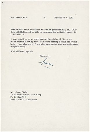 Lot #929 Samuel Goldwyn - Image 1