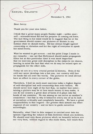 Lot #929 Samuel Goldwyn - Image 2