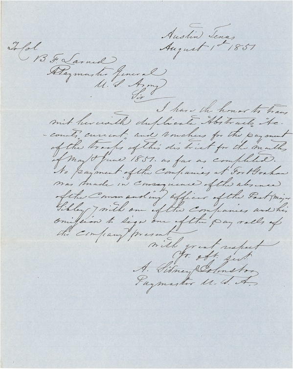 Lot 399 Albert Sidney Johnston