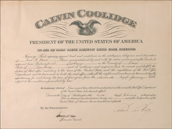 Lot 32 Calvin Coolidge