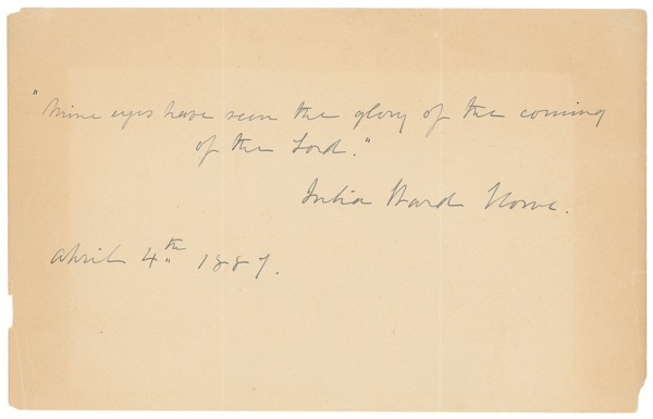 Lot 564 Julia Ward Howe