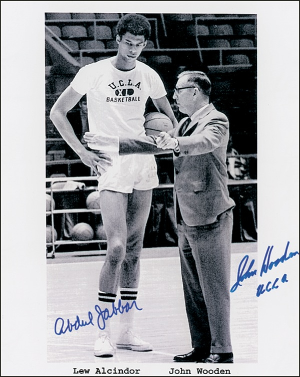 Lot 1279 Kareem Abdul-Jabber and John Wooden
