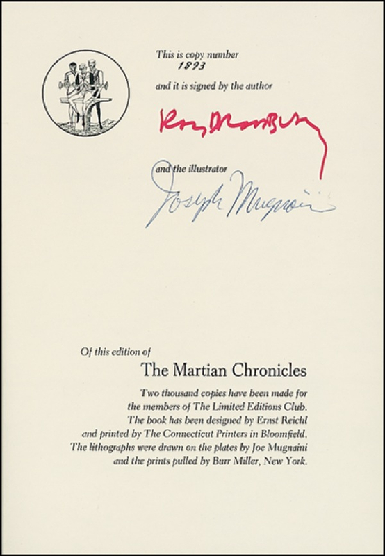 Lot 528 Ray Bradbury