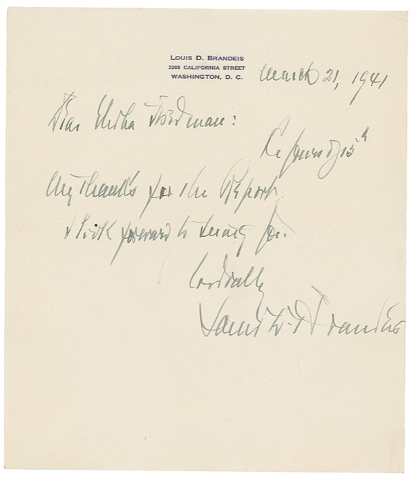 Lot 357 Supreme Court: Brandeis, Louis