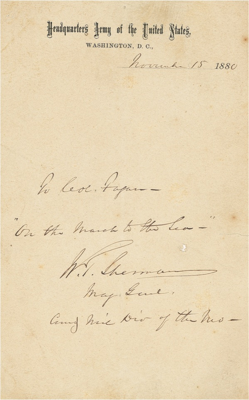 Lot 425 William T. Sherman