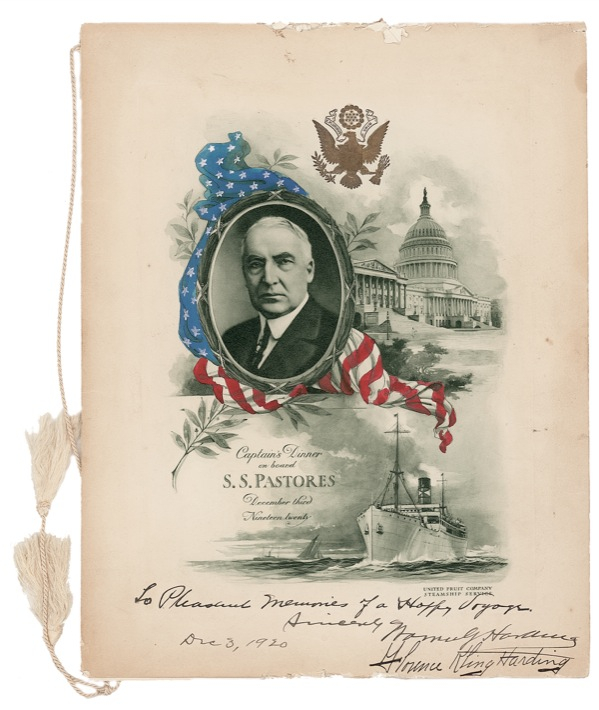 Lot 58 Warren and Florence Harding
