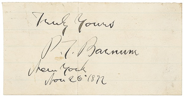 Lot 926 P. T. Barnum