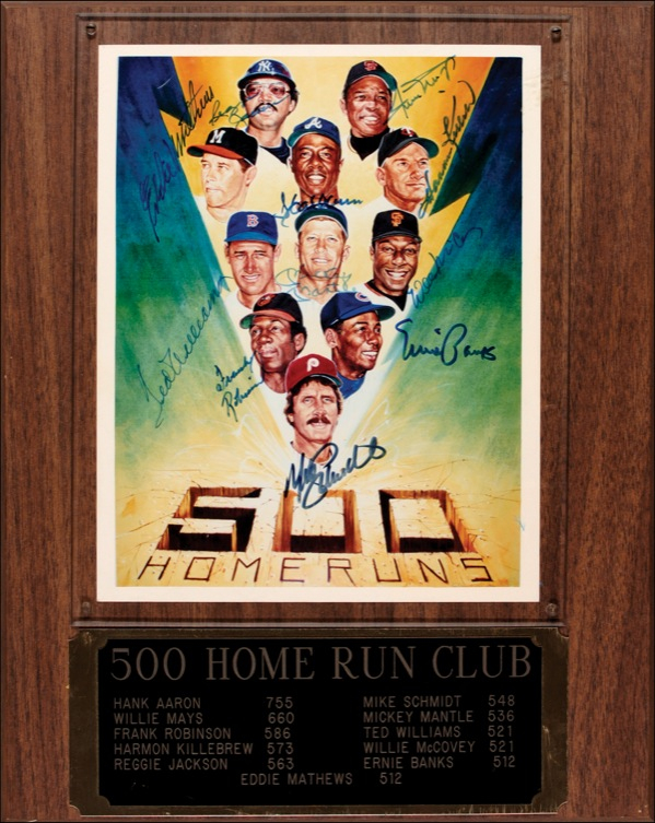 Lot 1301 Baseball: 500 Home Run Club