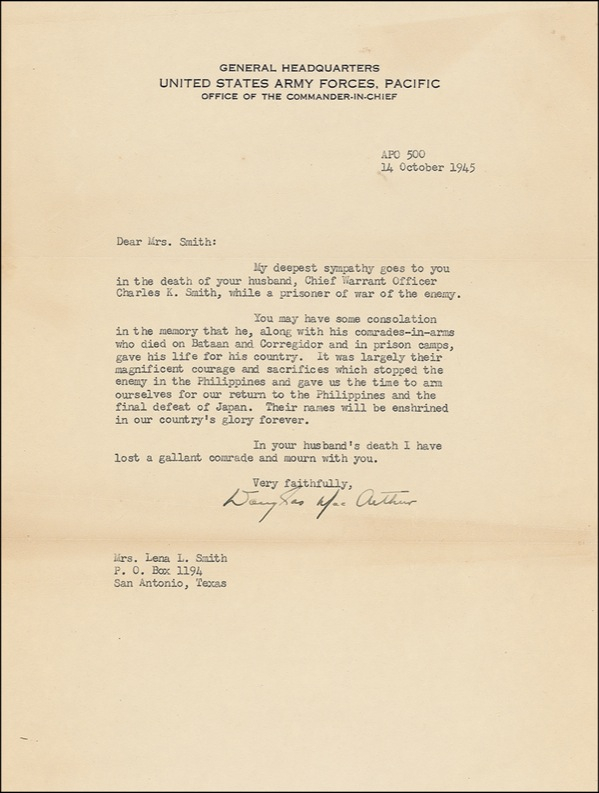 Lot 407 Douglas MacArthur