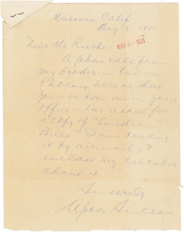 Lot 614 Upton Sinclair