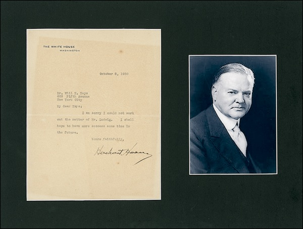 Lot 73 Herbert Hoover