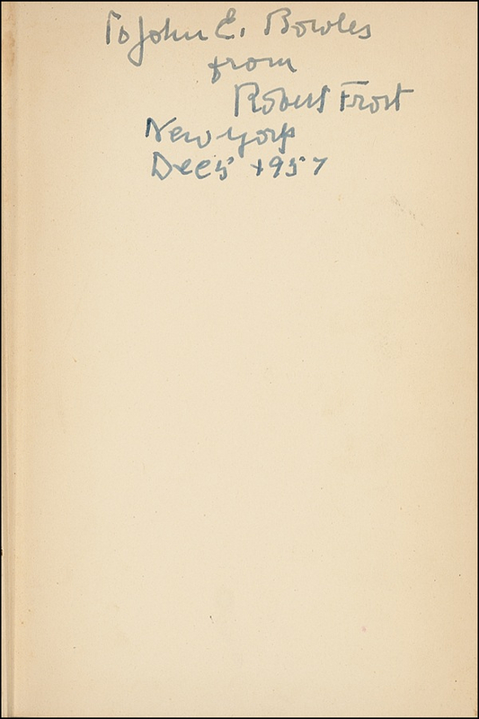 Lot 550 Robert Frost