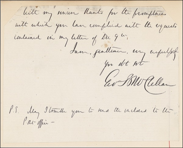 Lot 409 George B. McClellan