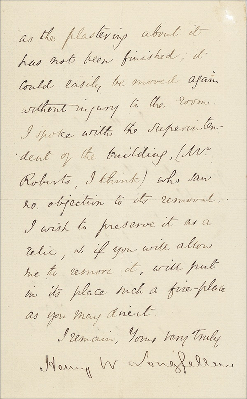 Lot 581 Henry Wadsworth Longfellow