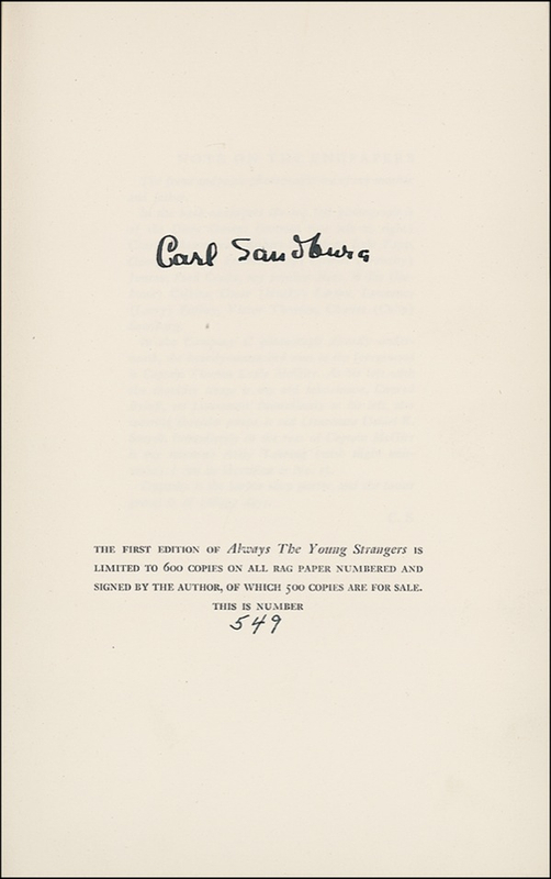 Lot 607 Carl Sandburg