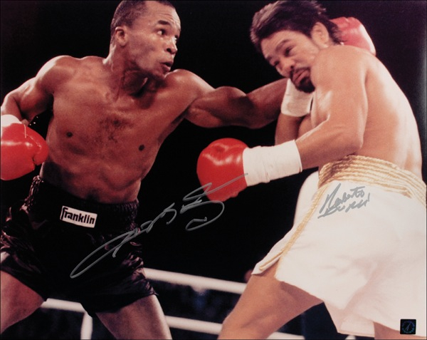 Lot 1423 Sugar Ray Leonard and Roberto Duran