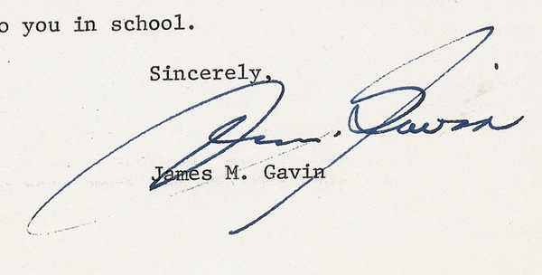 Lot 395 James M. Gavin