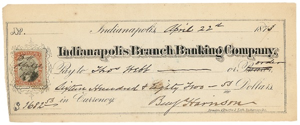 Lot 63 Benjamin Harrison