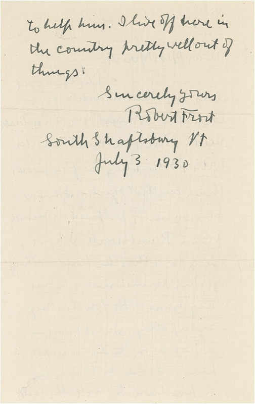 Lot 552 Robert Frost