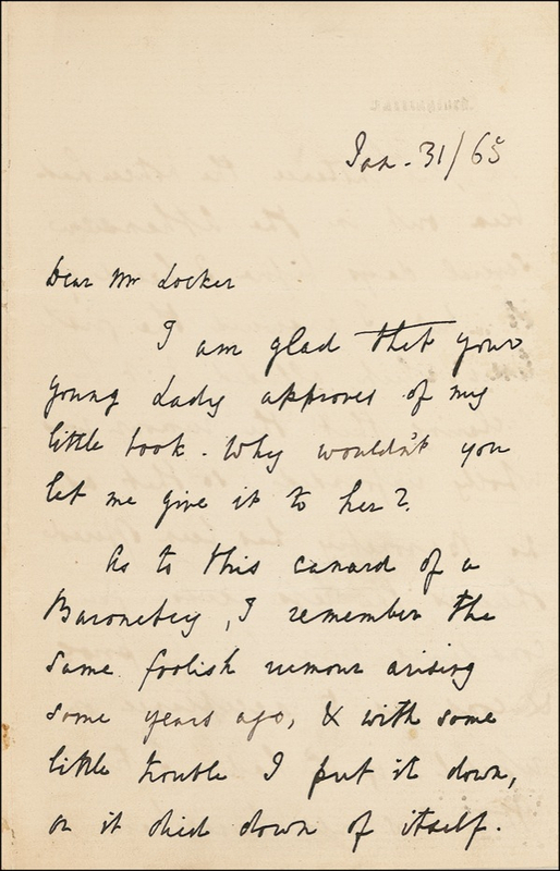 Lot 618 Alfred Lord Tennyson