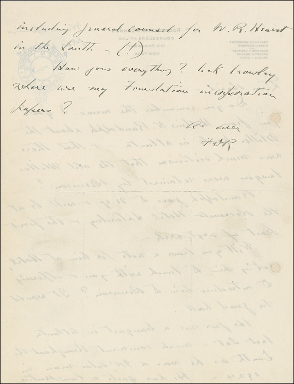 Lot 142 Franklin D. Roosevelt